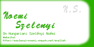 noemi szelenyi business card
